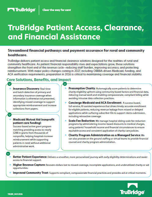 Patient Access & Financial Clearance