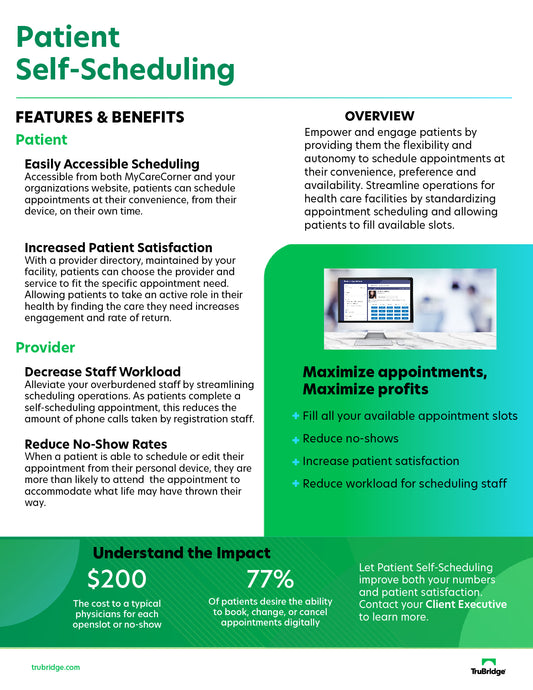 Patient Self Scheduling